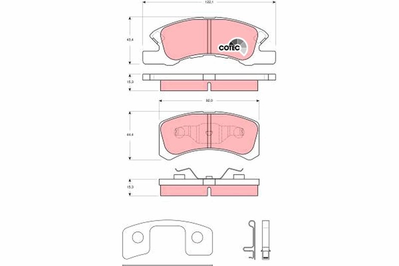 Set placute frana TRW GDB3358