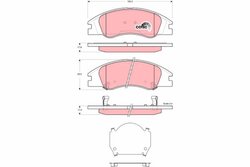 SET PLACUTE FRANA TRW GDB3367 - Compatibil cu KIA, KIA (DYK)