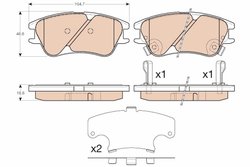 Set placute frana TRW GDB3377