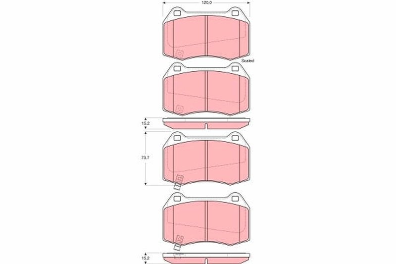 Set placute frana TRW GDB3381