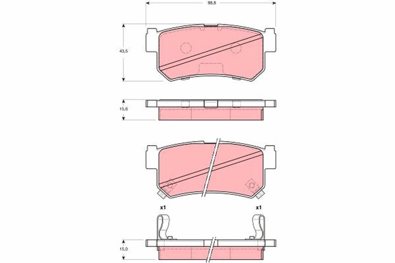 Set placute frana TRW GDB3382