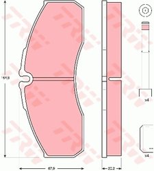 SET PLACUTE FRANA TRW GDB3385 - Compatibil cu NISSAN