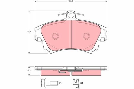 Set placute frana TRW GDB3389