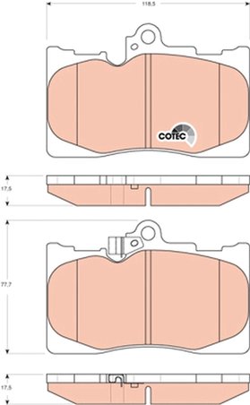 SET PLACUTE FRANA TRW GDB3398 - Compatibil cu LEXUS, TOYOTA