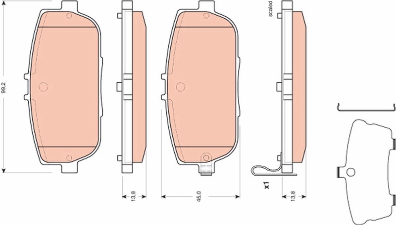 SET PLACUTE FRANA TRW GDB3402 - Compatibil cu ABARTH, FIAT, MAZDA
