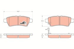 SET PLACUTE FRANA TRW GDB3405 - Compatibil cu NISSAN