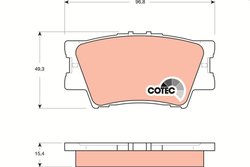SET PLACUTE FRANA TRW GDB3426 - Compatibil cu LEXUS, TOYOTA, TOYOTA (FAW), TOYOTA (GAC)