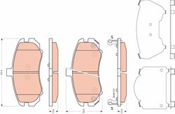 Set placute frana TRW GDB3431