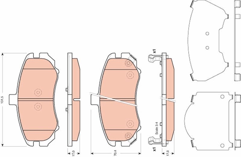 Set placute frana TRW GDB3431