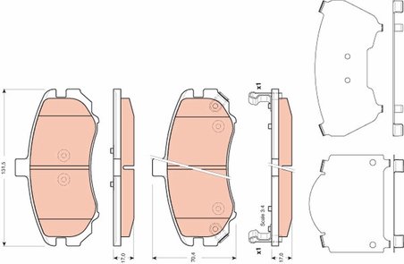 Set placute frana TRW GDB3431
