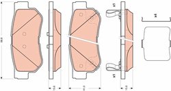 SET PLACUTE FRANA TRW GDB3432 - Compatibil cu HYUNDAI
