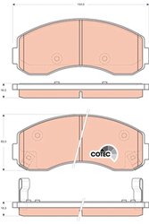 SET PLACUTE FRANA TRW GDB3434 - Compatibil cu KIA