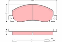SET PLACUTE FRANA TRW GDB344 - Compatibil cu OPEL, RENAULT, VAUXHALL