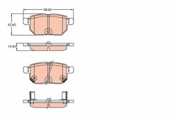 Set placute frana TRW GDB3454