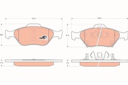 SET PLACUTE FRANA TRW GDB3457 - Compatibil cu DAIHATSU, TOYOTA