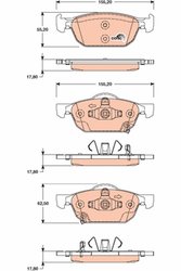 Set placute frana TRW GDB3476