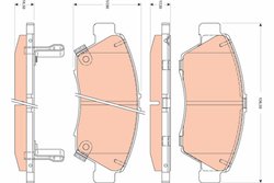 SET PLACUTE FRANA TRW GDB3478 - Compatibil cu HONDA, HONDA (DONGFENG)