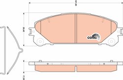 SET PLACUTE FRANA TRW GDB3484 - Compatibil cu LEXUS, TOYOTA, TOYOTA (GAC)