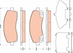 Set placute frana TRW GDB3487