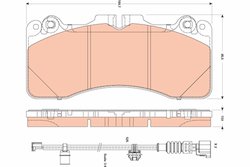 SET PLACUTE FRANA TRW GDB3506 - Compatibil cu LEXUS