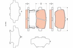 SET PLACUTE FRANA TRW GDB3512 - Compatibil cu ACURA, HONDA