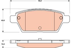 SET PLACUTE FRANA TRW GDB3517 - Compatibil cu MAZDA