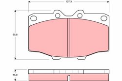 SET PLACUTE FRANA TRW GDB352 - Compatibil cu TOYOTA