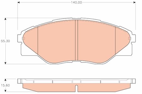 SET PLACUTE FRANA TRW GDB3532 - Compatibil cu TOYOTA