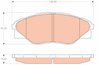 SET PLACUTE FRANA TRW GDB3532 - Compatibil cu TOYOTA