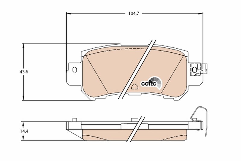 SET PLACUTE FRANA TRW GDB3539 - Compatibil cu MAZDA