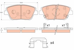 SET PLACUTE FRANA TRW GDB3540 - Compatibil cu KIA