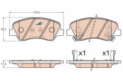 Set placute frana TRW GDB3548
