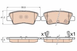 SET PLACUTE FRANA TRW GDB3569 - Compatibil cu HYUNDAI, KIA