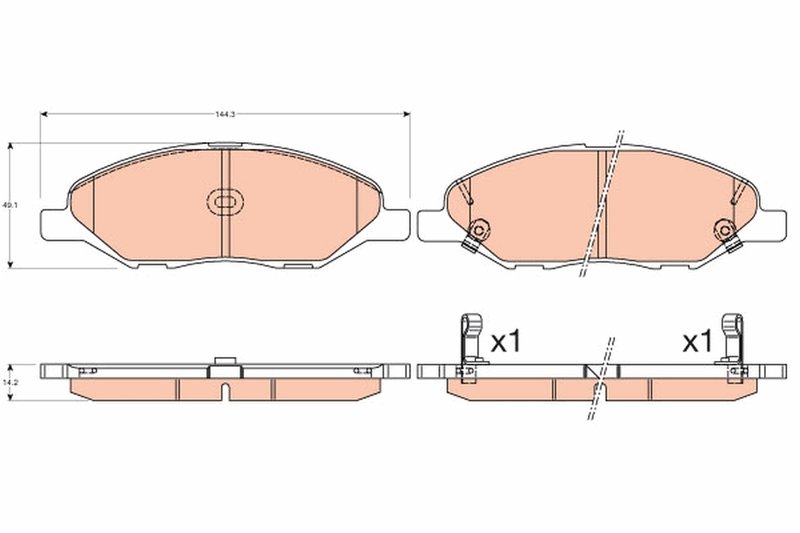 SET PLACUTE FRANA TRW GDB3577 - Compatibil cu NISSAN