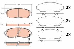 Set placute frana TRW GDB3581