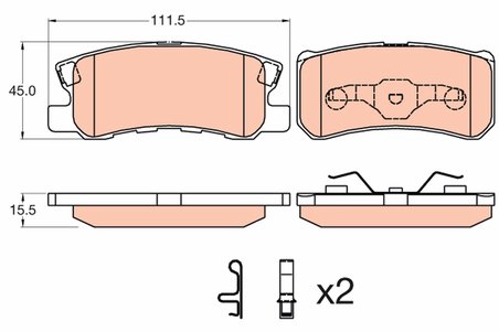 Set placute frana TRW GDB3595