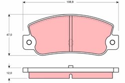 SET PLACUTE FRANA TRW GDB360 - Compatibil cu FIAT, LANCIA