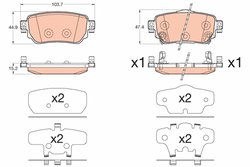 SET PLACUTE FRANA TRW GDB3617 - Compatibil cu NISSAN, RENAULT