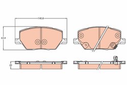 Set placute frana TRW GDB3629