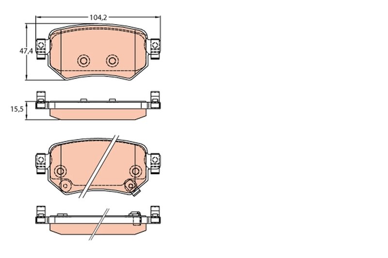 SET PLACUTE FRANA TRW GDB3632 - Compatibil cu MAZDA