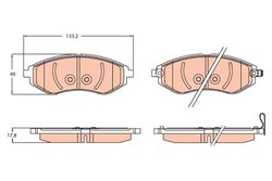 Set placute frana TRW GDB3634