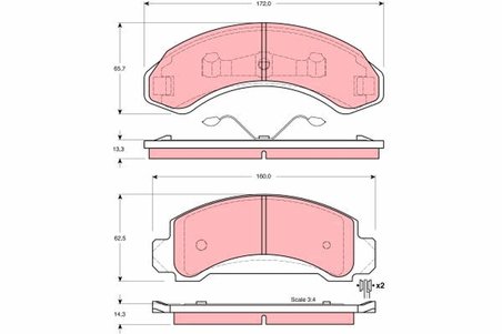 SET PLACUTE FRANA TRW GDB4004 - Compatibil cu FORD USA