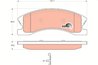 SET PLACUTE FRANA TRW GDB4133 - Compatibil cu JEEP, JEEP (BJC)
