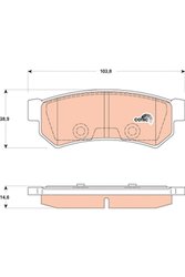 SET PLACUTE FRANA TRW GDB4178 - Compatibil cu BUICK (SGM), CHEVROLET, DAEWOO