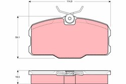 SET PLACUTE FRANA TRW GDB418 - Compatibil cu MERCEDES-BENZ