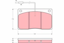 Set placute frana TRW GDB443