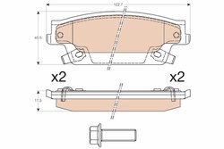Set placute frana TRW GDB4452
