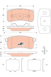 SET PLACUTE FRANA TRW GDB4600 - Compatibil cu CHRYSLER, DODGE, JEEP, LANCIA