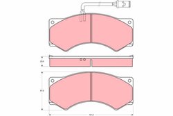 SET PLACUTE FRANA TRW GDB5054 - Compatibil cu DAF, IVECO