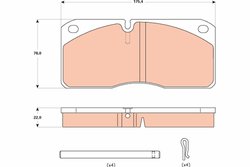 Set placute frana TRW GDB5058